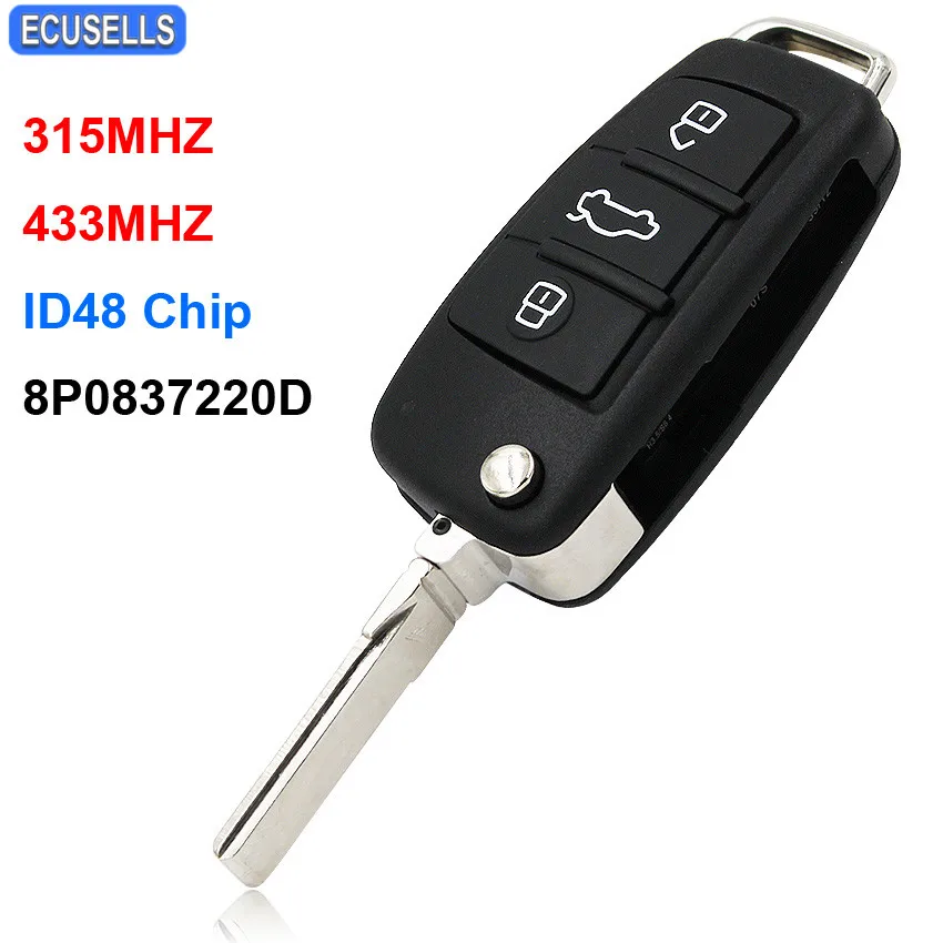 Обновленный складной дистанционный ключ-раскладушка с 3 кнопками 315 МГц или 433 чип