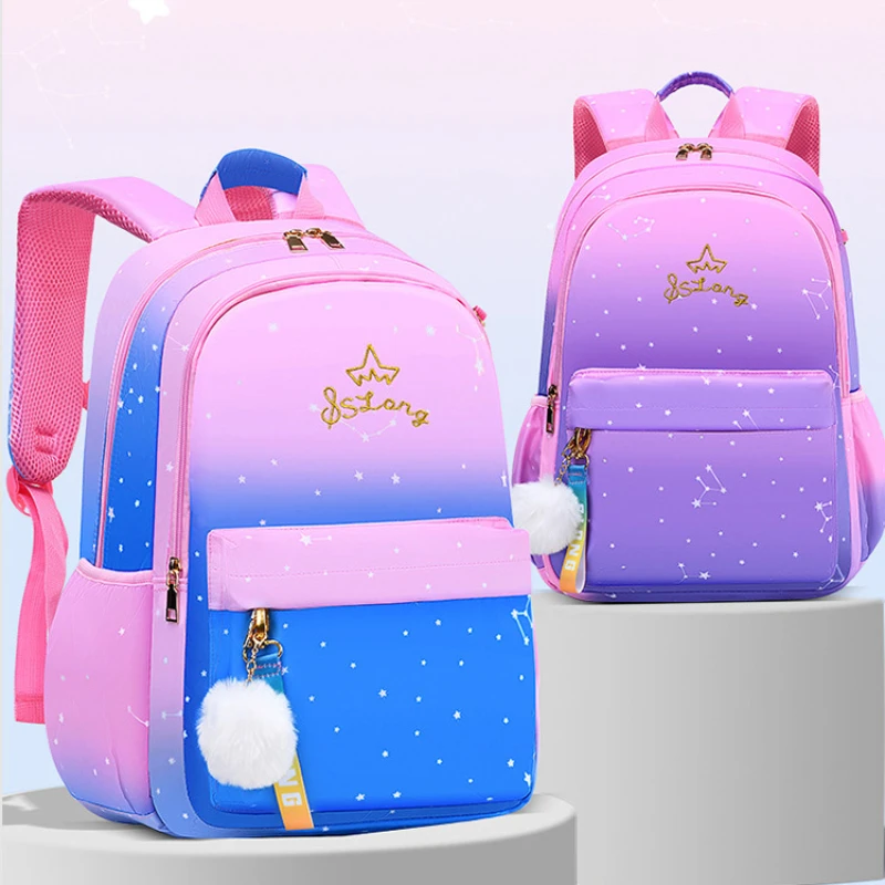 

New pupils schoolbag male 1-3-6 grade six Korean version boys shoulders children's backpack to reduce backpack kids girls