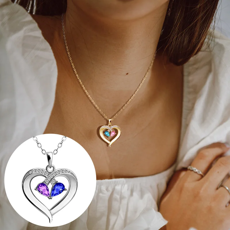 

1PCS Fashion Luxury Famous Brand Love Necklace Women paragraph clavicle Necklace Gold Peach Heart Pendant Necklace Fine Jewelry