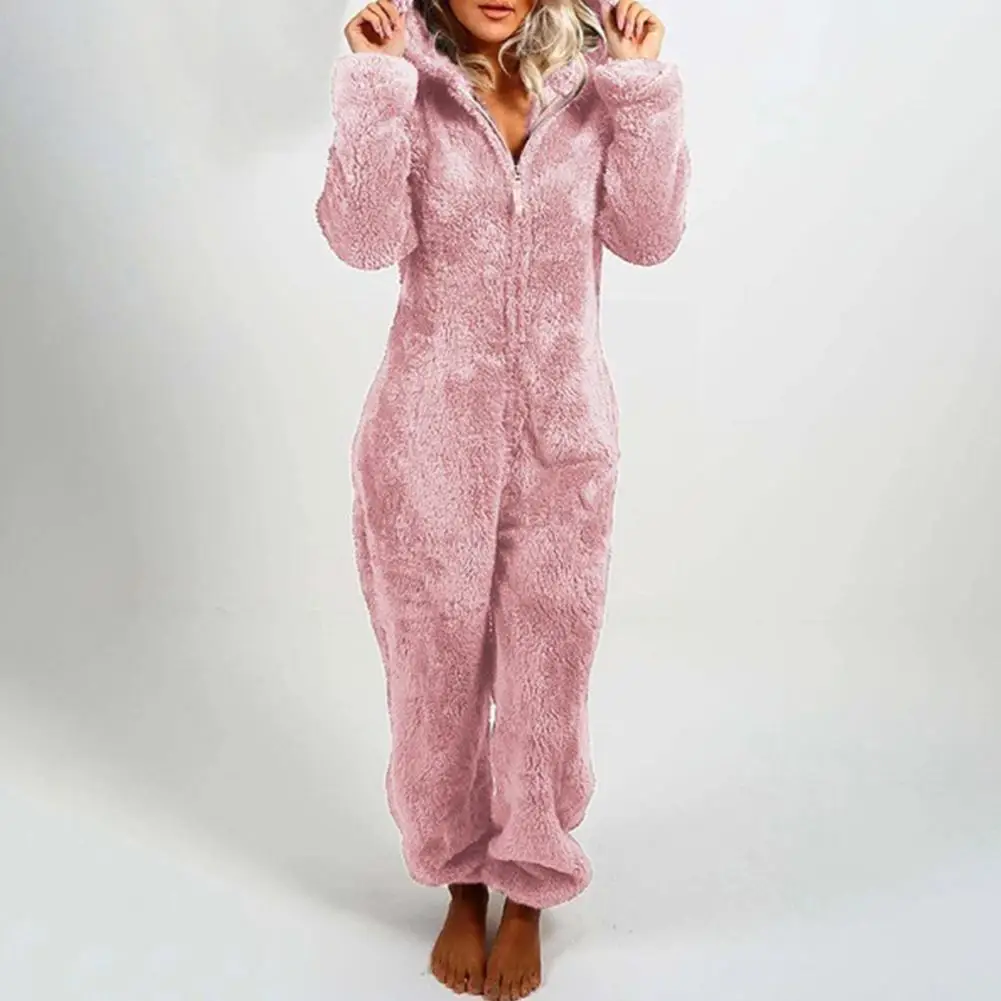 

Длинная домашняя пижама для женщин, зимняя Пижама с капюшоном, домашняя одежда, флисовая Милая Толстая теплая Коралловая Осенняя длинная S3b3