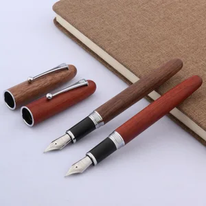 JINHAO 9035 Подарочная авторучка, новая мода, цвет дерева грецкого дерева, серебряные Канцтовары, офисные школьные письменные принадлежности