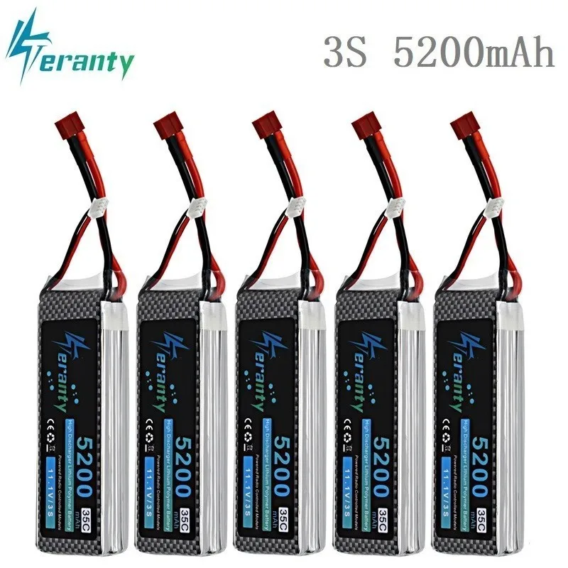 

100% Ёмкость 3S 11,1 v 5200 мА/ч, 35C LiPo Батарея для дрона с дистанционным управлением RC Автомобили RC Роботы RC игрушечные лодки 11,1 v Перезаряжаемые Lipo Б...
