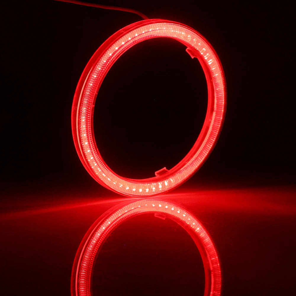 6 шт. 12 В COB ангельские глазки с крышкой Led Halo Кольца 60 мм 70 мм 80 мм 90 мм 100 мм 110 мм 120 мм Белый Синий Янтарный красный зеленый фары