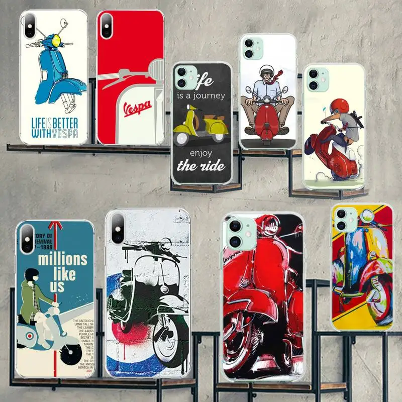 

CUTEWANAN Vespa Custom Photo Soft Phone Case for iPhone 11 pro XS MAX 8 7 6 6S Plus X 5S SE 2020 XR cover