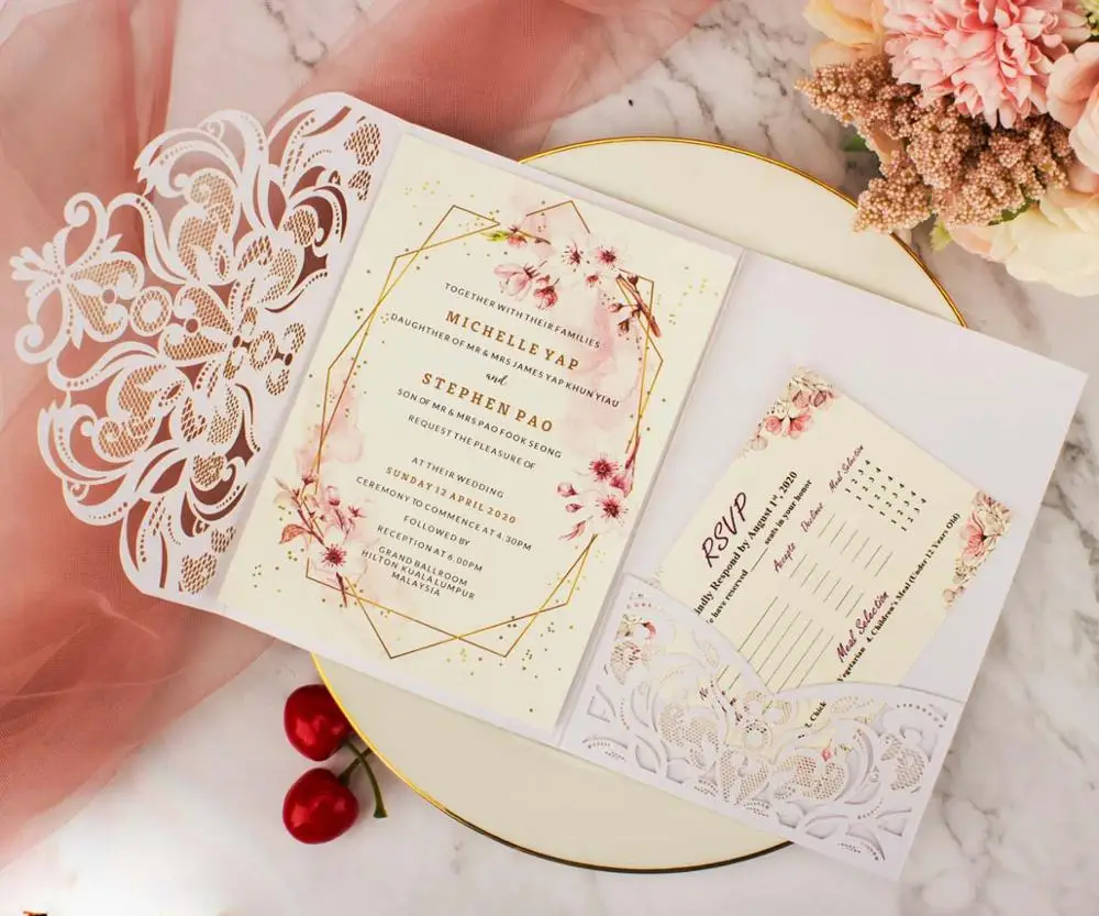 Бесплатная Прямая доставка образец 1 шт Золотая лазерная резка трехкратные