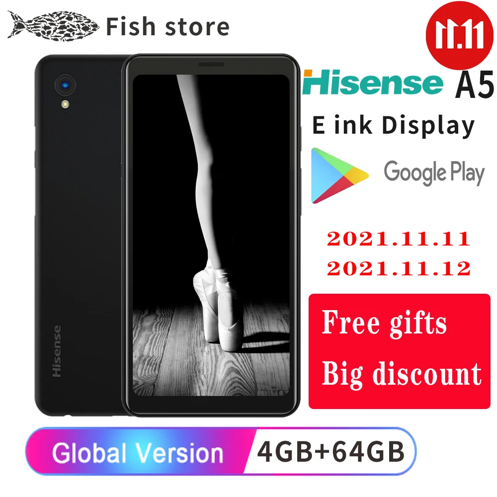 

Экран Hisense A5, для чтения электронных книг, Android 9, Google Play