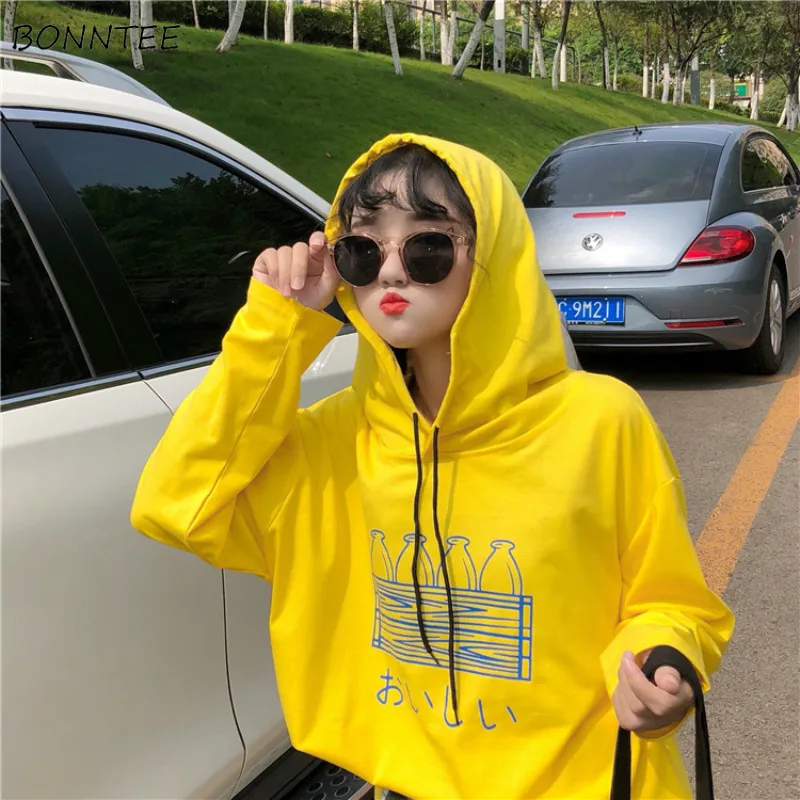 

Женская толстовка с капюшоном, с длинным рукавом, в Корейском стиле
