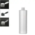 500 мл пустая пластиковая мягкая бутылка, Натуральные Цветные ПНД цилиндрические круглые с чернойбелойпрозрачной крышкой