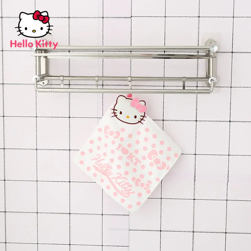 

Hello Kitty fashion household children's hand towel hanging small square simple cute cartoon bathroom hand towel
