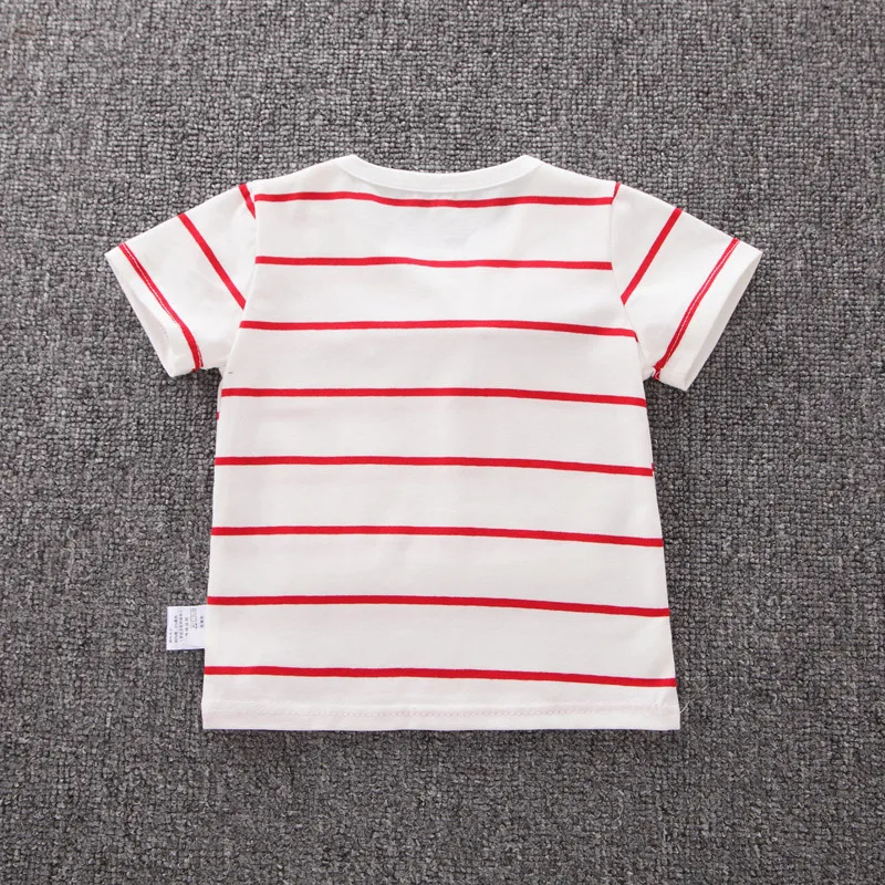 Одежда для маленьких мальчиков и девочек ясельного возраста топ с короткими