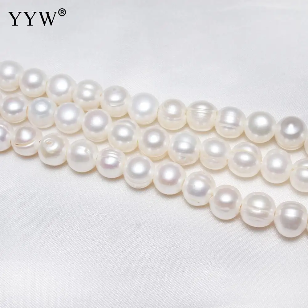 

Cultured Potato Freshwater Pearl Beads White For Diy Jewerly Beads Size Approx 11-12mm Hole Approx 3mm Sold Per 15.3 Inch Strand