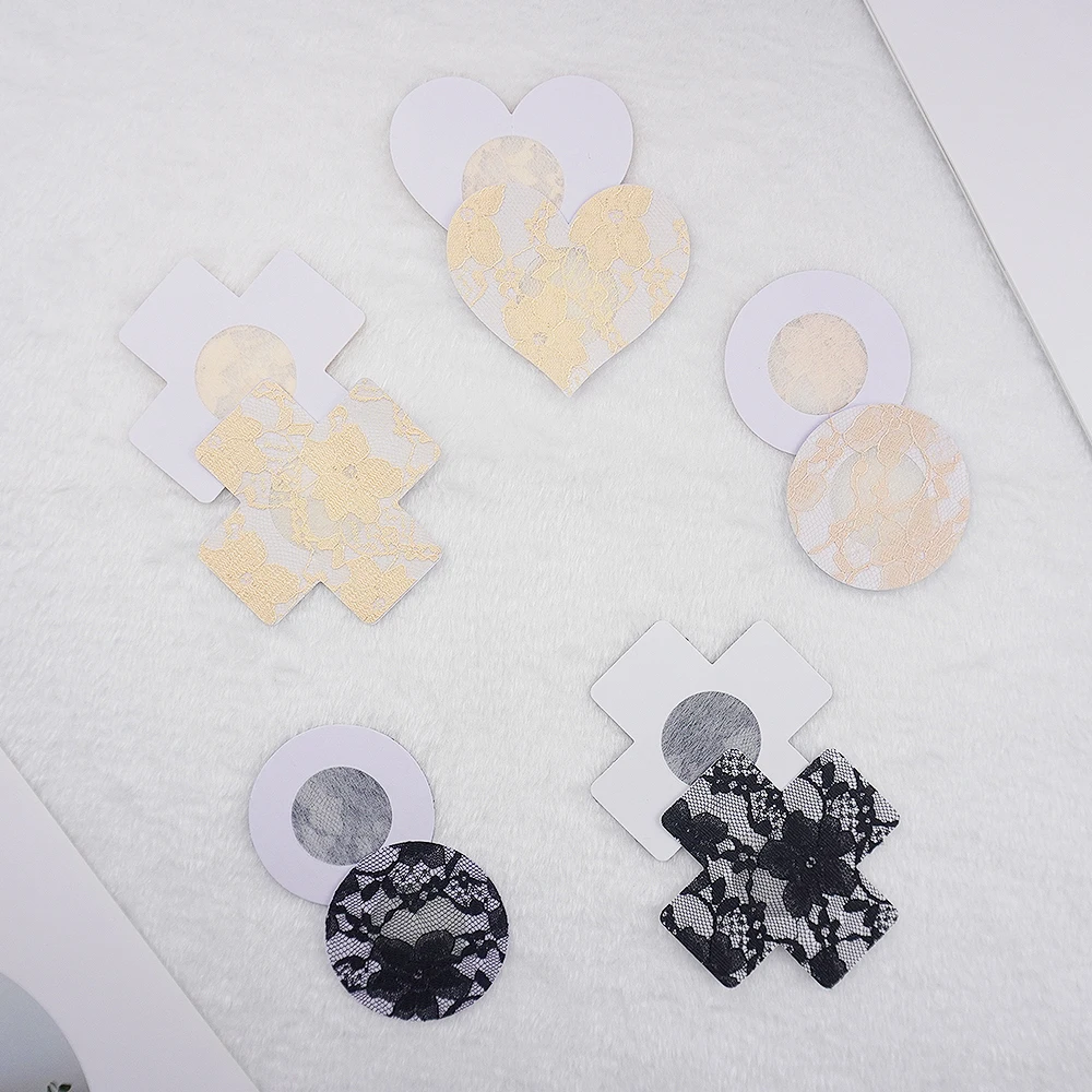 

10 Pairs Nipple Female Disposable Breast Petals 5 Styles and 10 Colors Adhesive Bra Strapless Bra Sticky Bra Women Accessories
