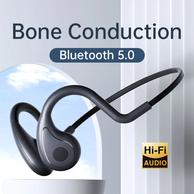 YC True Bone Conduction Headphone Not In-ear Bluetooth Wireless Earphone painless Long Standby Sports Stereo headset for Sony
