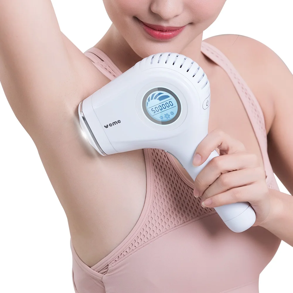 

VEME IPL Laser Epilator 4 IN 1 ICE Cool 50,0000 Flashes Permanent Laser Hair Removal Machine For Women Bikini Electric Depilator