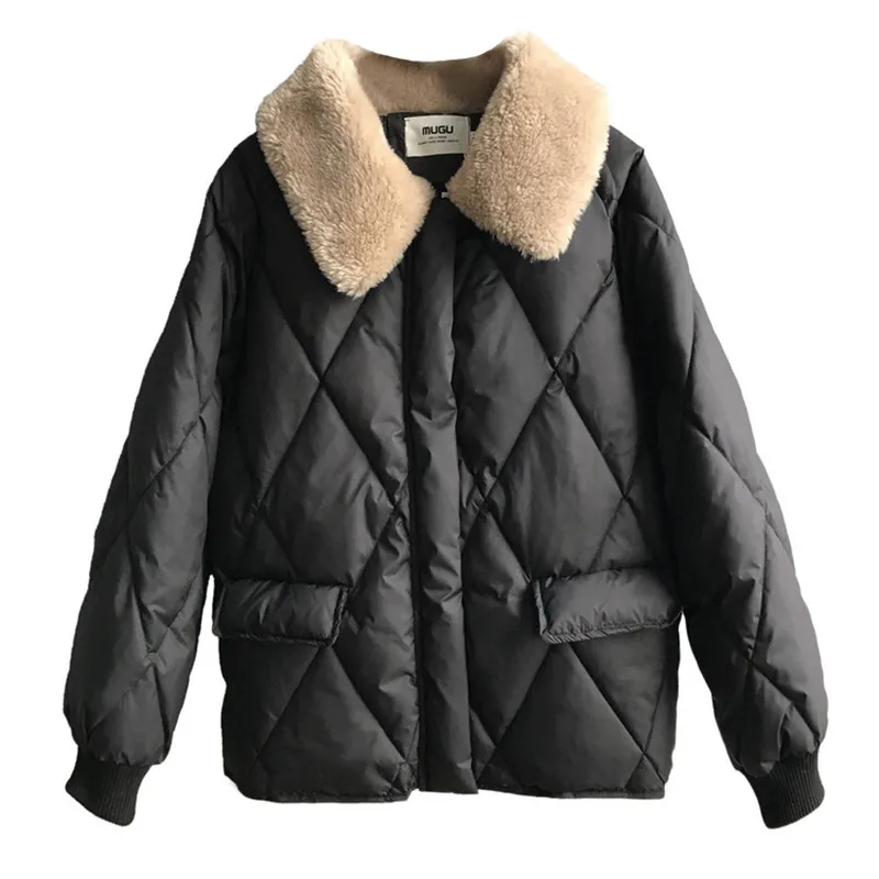 Женская короткая куртка из искусственного кроличьего меха теплая плотная