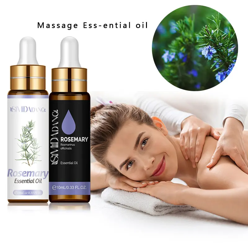 

10ML Rosemary Single Essential Oil With Dropper Cuticle Massage Oil Weight Loss Anti-aging Relieve Menstrual Pain Aromatic Oils