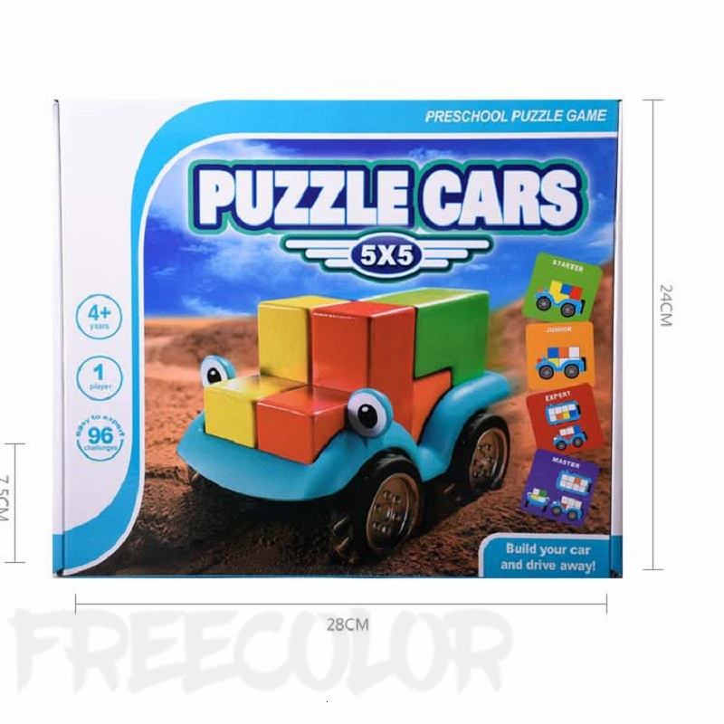 Умный пазл игра в автомобиль 60 вызовов с решением Обучающие игрушки IQ для детей