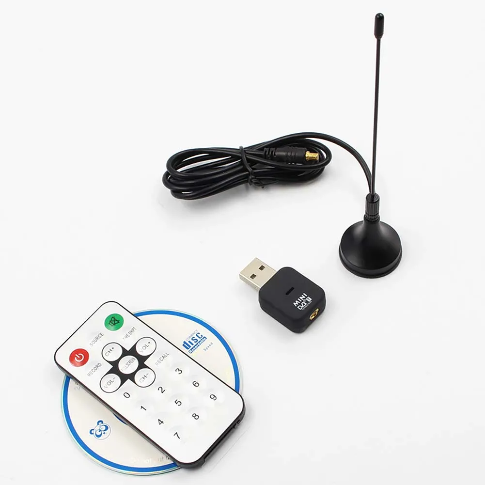 Receiver Wireless USB 2.0 Dongle Stick With Remote Control Antenna Mini Digital TV DVB-T HDTV SDR+DAB+FM Indoor Tuner |
