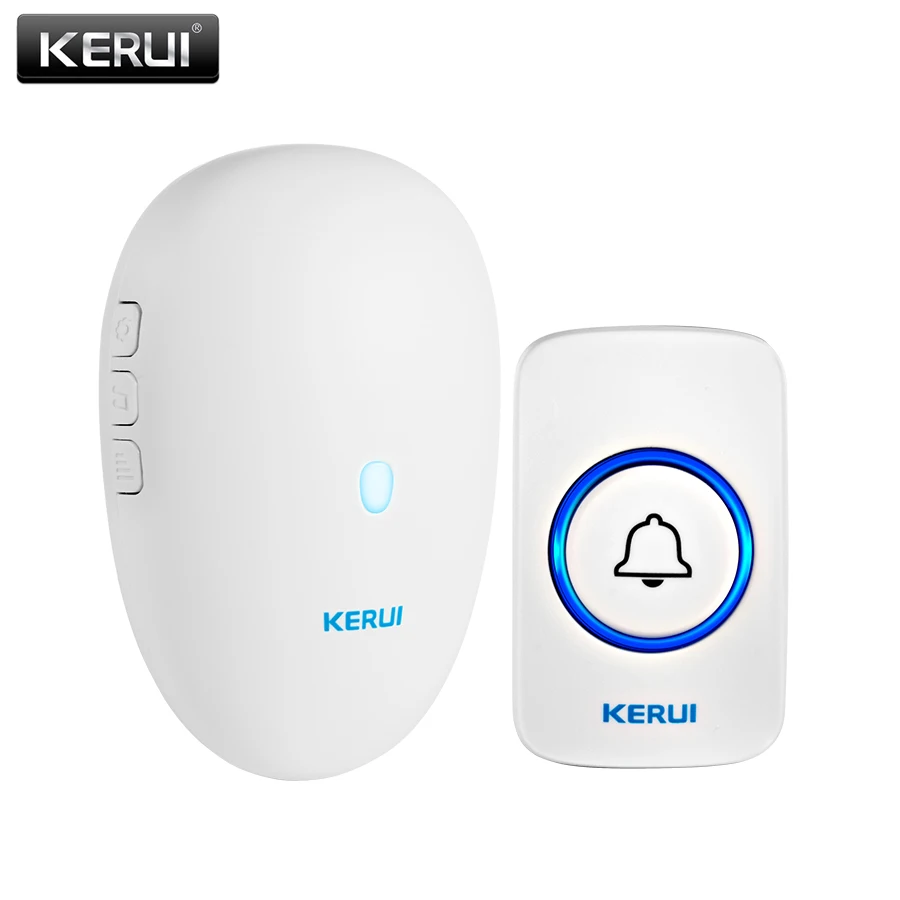 Kit1 Doorbell Kit Беспроводной дверной звонок KERUI 57, водонепроницаемый, пульт дистанционного управления 300 м, ЕС, Великобритания, США, домашнее кольцо, умный дверной звонок, простая установка - Цвет: Kit1 Doorbell Kit