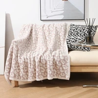 high grade leopard print fleece sofa blankets home throw blanket super soft comfortable lightweight sofa bed travel