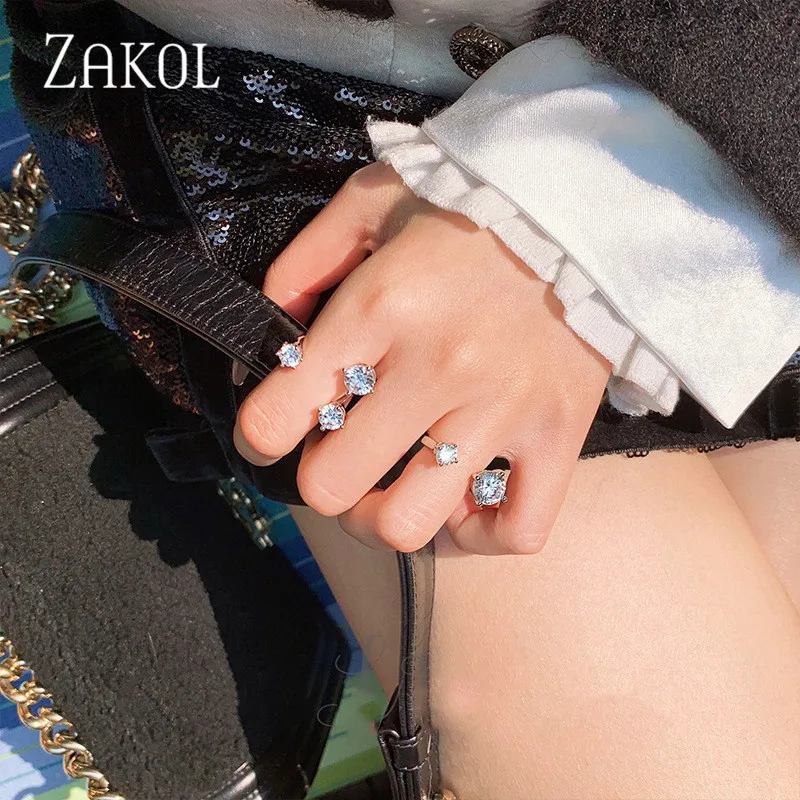 Женское Обручальное кольцо с блестящими фианитами FSRP2223|Кольца для помолвки| |