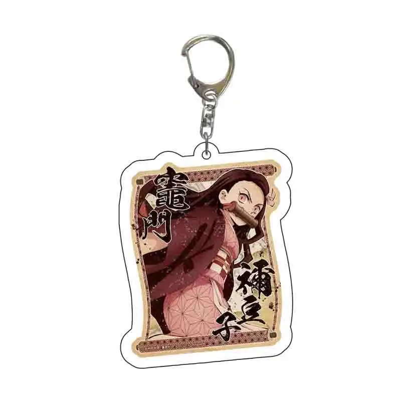 

New Hot Anime Demon Slayer Kamado Tanjirou Key Chains Kimetsu No Yaiba Rengoku Kyoujurou Key Ring Keychain That Brings Good Luck