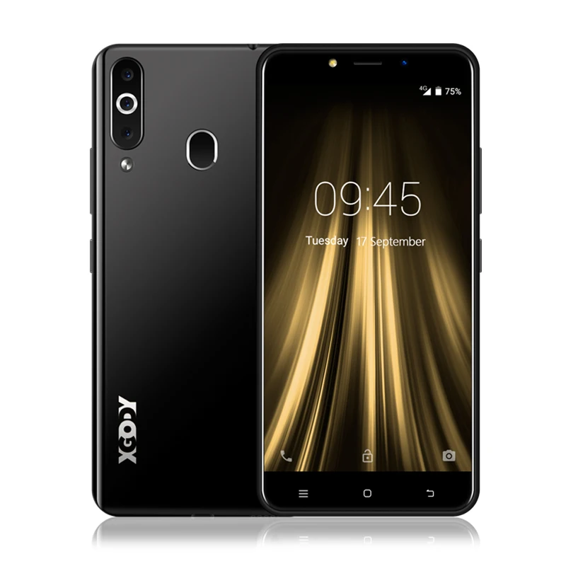 Black XGODY K20Pro 5," 18:9 Смартфон Android 6,0 Dual 4G Sim 2 Гб 16 Гб MTK6737 четырехъядерный 2300 МП WiFi мАч отпечаток пальца мобильный телефон - Цвет: Black