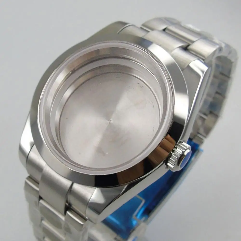 

Новые полированные механические стальные часы рандомные для NH35 NH36 No Cyclop Твердые задние винты Корона сапфировое стекло