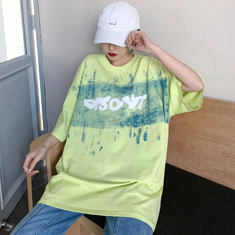 Винтажная футболка в японском стиле с завязкой и коротким рукавом для женщин 2021