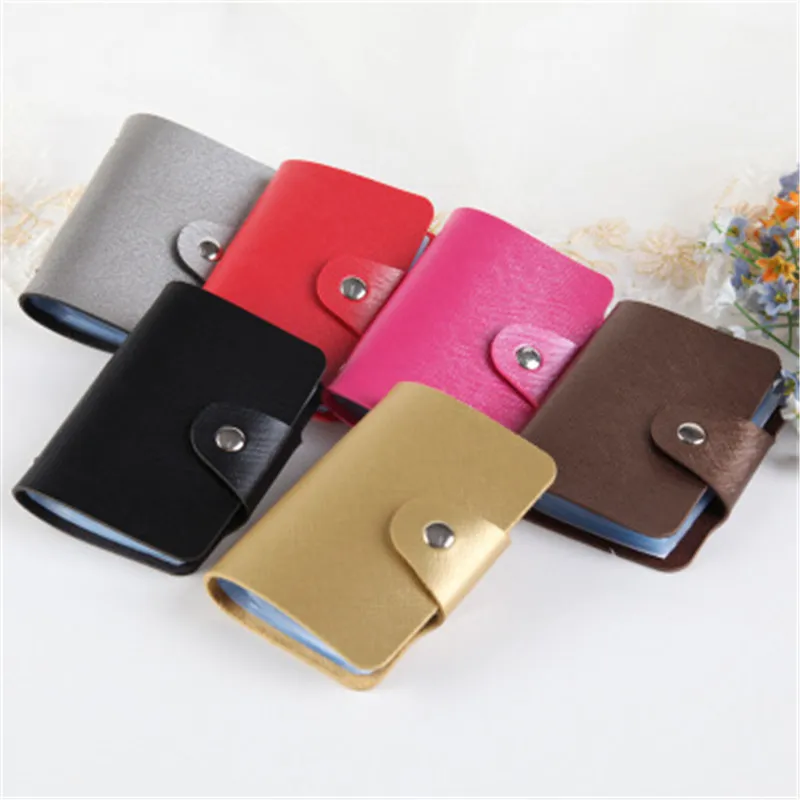 

Waterproof Plastic Card Sets Double-sided Holder 24 Card Position Pack Bus Card Bag Solid Simple Multicolor Business Card