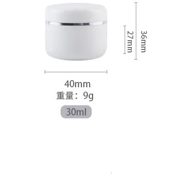 30ml Пустой Пластик Макияж Jar горшок многоразового образец бутылки для крем-лосьон для лица косметический контейнер White20/30/50/100/150 мл - Цвет: 30ml