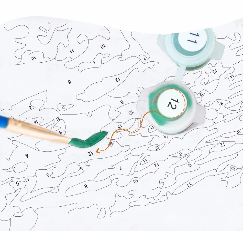 

Landscape series diy oil painting digital painting kit abstract acrylic paint digital painting adult home decoration