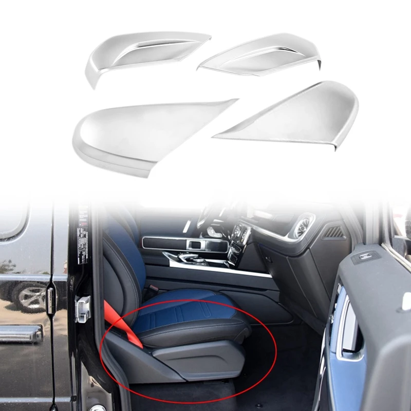 

Car ABS Chrome Seat Side Decoration Panel Cover Trim for Mercedes Benz G Class W463 G500 2019-2020