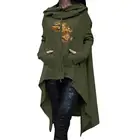 Длинные асимметричные женские толстовки с принтом и персонализированным дизайном, Женские кофты, женская одежда, Вельветовая хлопковая молодежная одежда