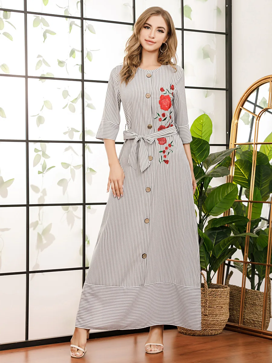 

Ramadan Aid Mubarak Abayas Dresses For Women Muslim Hijab Dress Abaya Dubai Turkey Islam Vestidos Robe Longue Femme Kaftan Oman