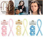 3комплект одежды из 4 предметов, новая Heatless ленивый щипцы стержень повязка на голову, набор из мягкого шелка лента повязка на голову, бывший волосы щипцы для завивки волос Инструменты для укладки волос