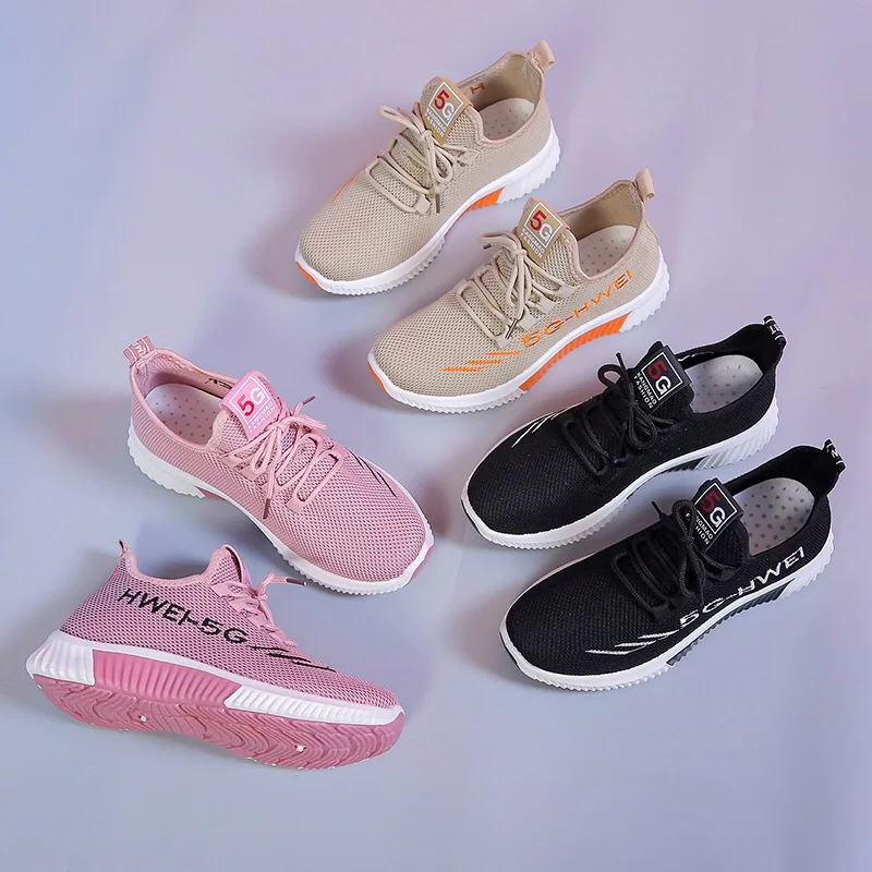 

New type walking shoes soft soled antiskid women's sports shoes running shoes vulcanized shoes women's single shoes