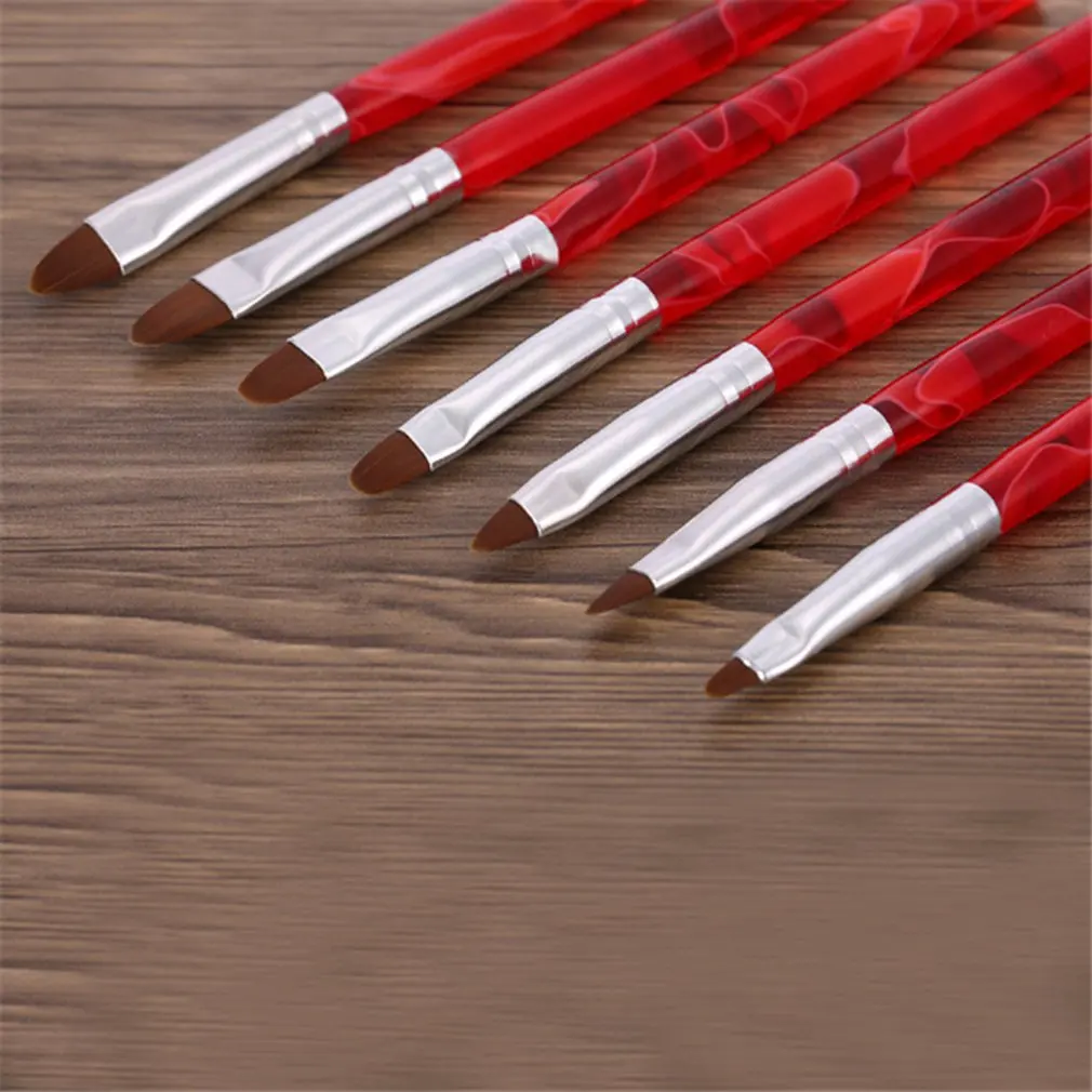 7 шт. кисть для ногтей акриловая стержень круглая головка фототерапия ручка