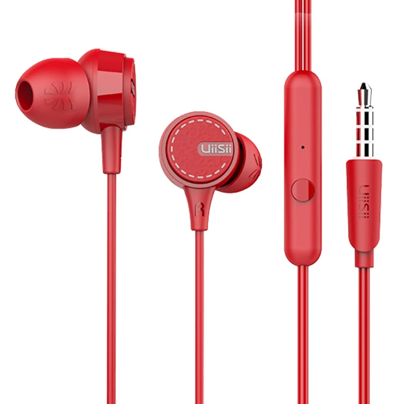 

UiiSii U8 Headphone 3.5mm Wired Cancelling Dynamic Heavy Bass Music VOLUME In-ear Earphone with for iphone huawei xiaomi Samsung
