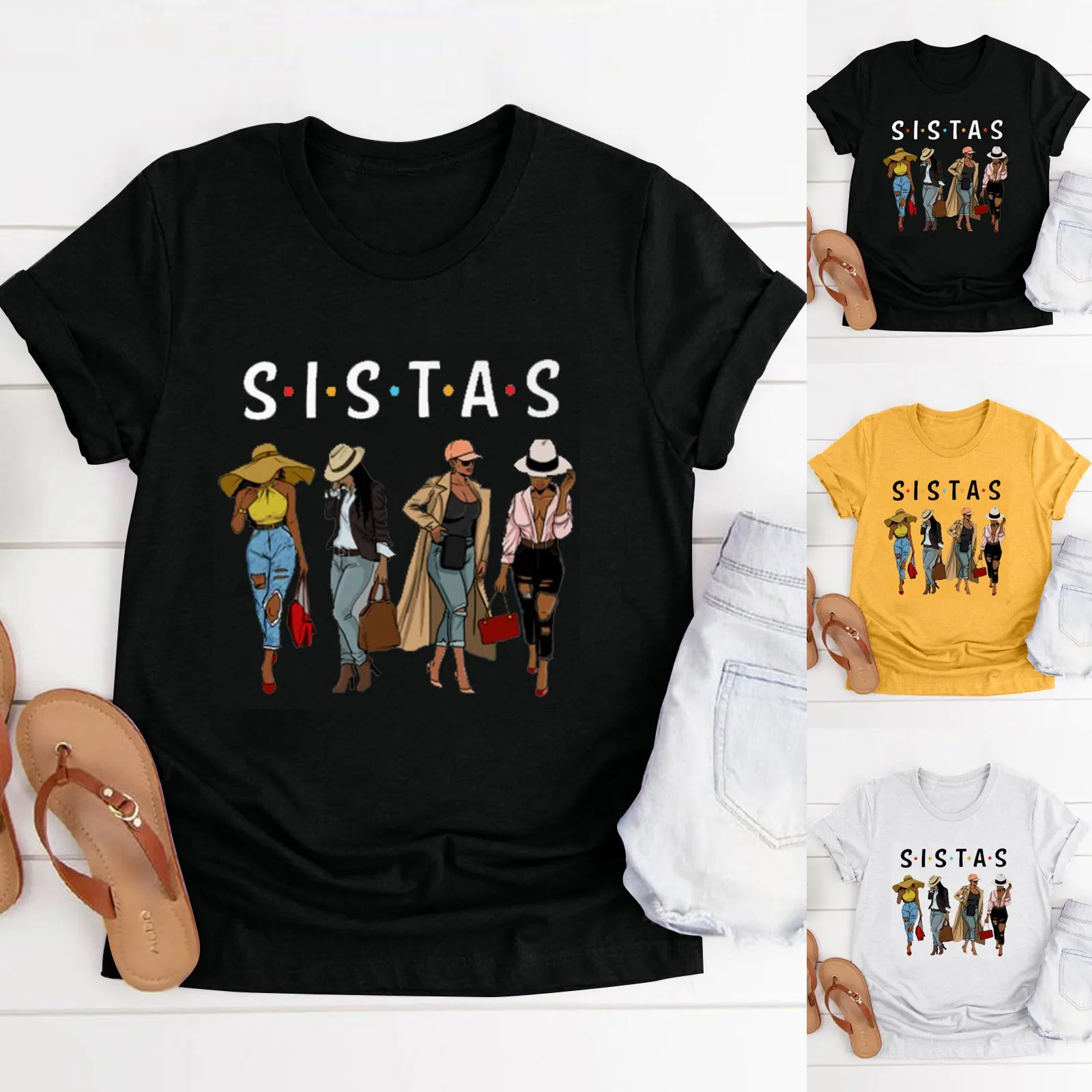 

Summer Woman T Shirt Vogue Girls Printing O-neck Short Sleeve Tops Loose Casual T-shirts Women Clothing Camisetas De Mujer 2021