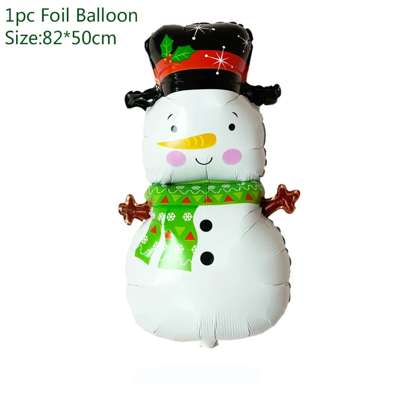 1pc Foil Balloon Украшения для рождественской вечеринки, Рождественский латексный бумажный шарик, баннеры, сделай сам, праздничные вечерние принадлежности, рождественские украшения для дома - Цвет: 1pc Foil Balloon