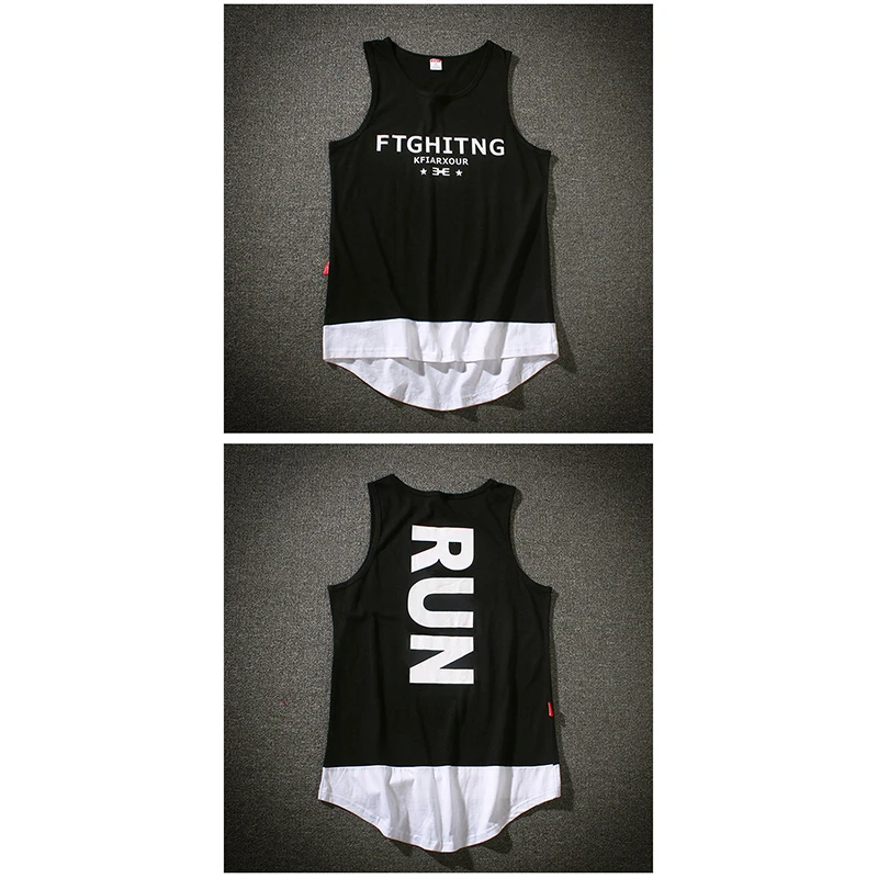 

Men's Sports Fitness Vest Word Print Quick Dry Sleeveless Top Fashion Loose Breathable Slim Gyms Running Yoga Clothes Tank 2021