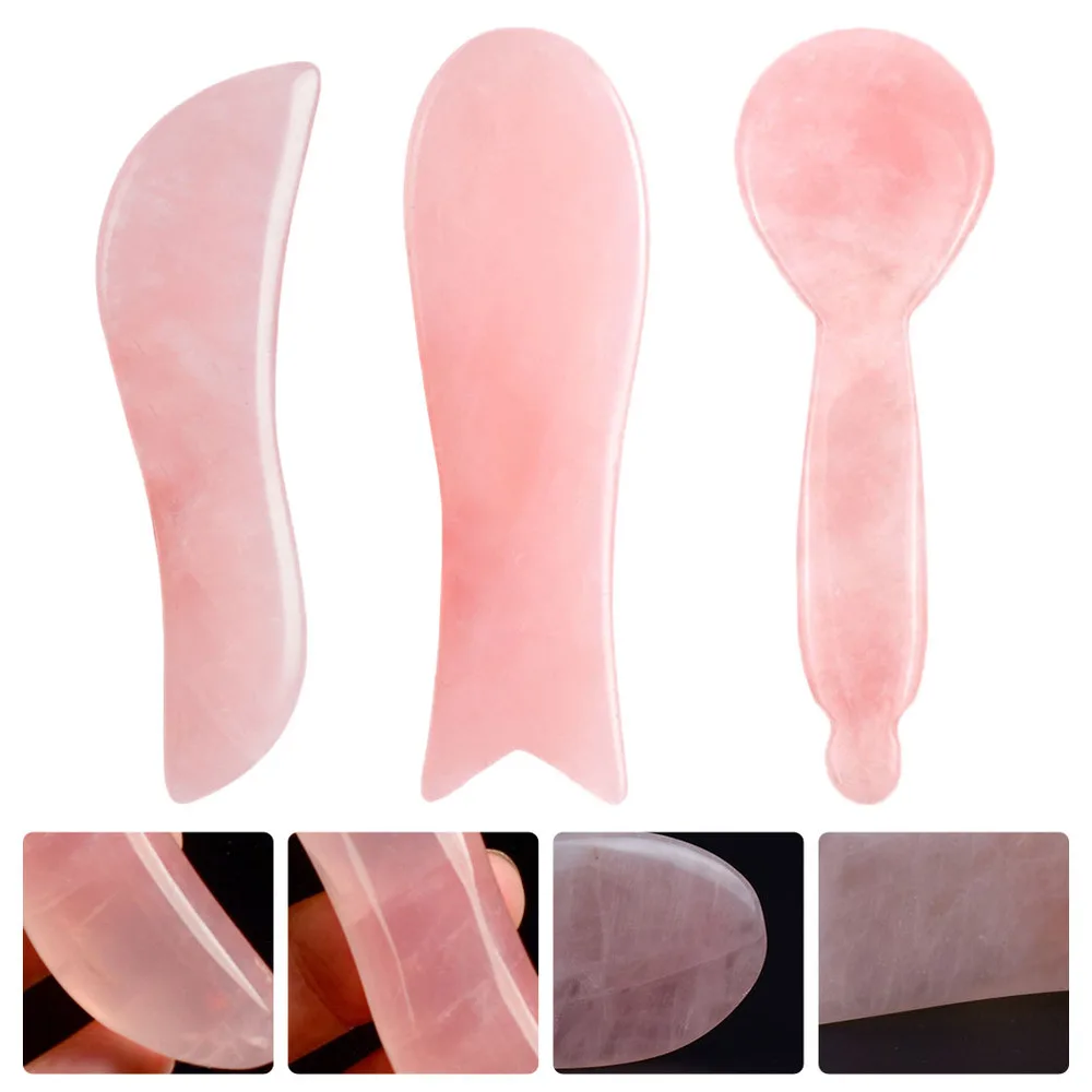 

1 Set Scraping Board Facial Therapy Tool Gua Sha Tool Beauty Scrape Plate (Pink)