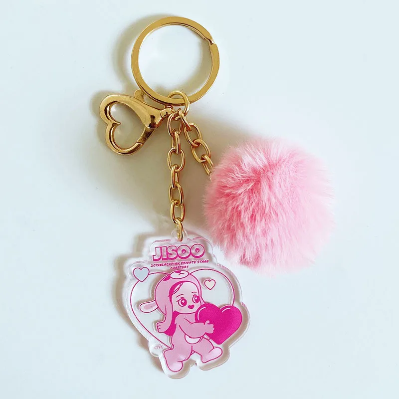 Kpop KeychainCute Q версия брелки мультфильм розовый брелок аксессуары акриловое кольцо
