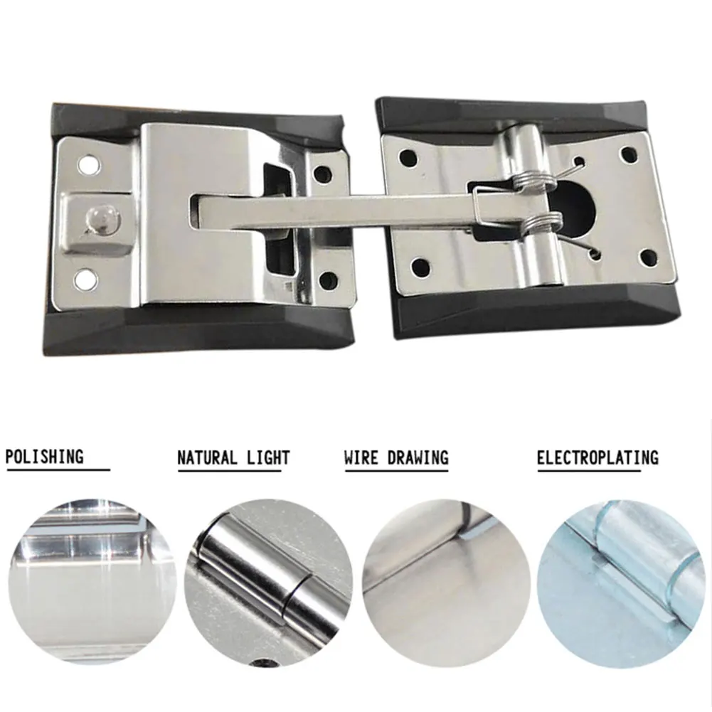 

Polished T Shaped Buckle Truck Door Hook Easy Install Positioning Stainless Steel RV With Bracket Accessories Fixing Universal