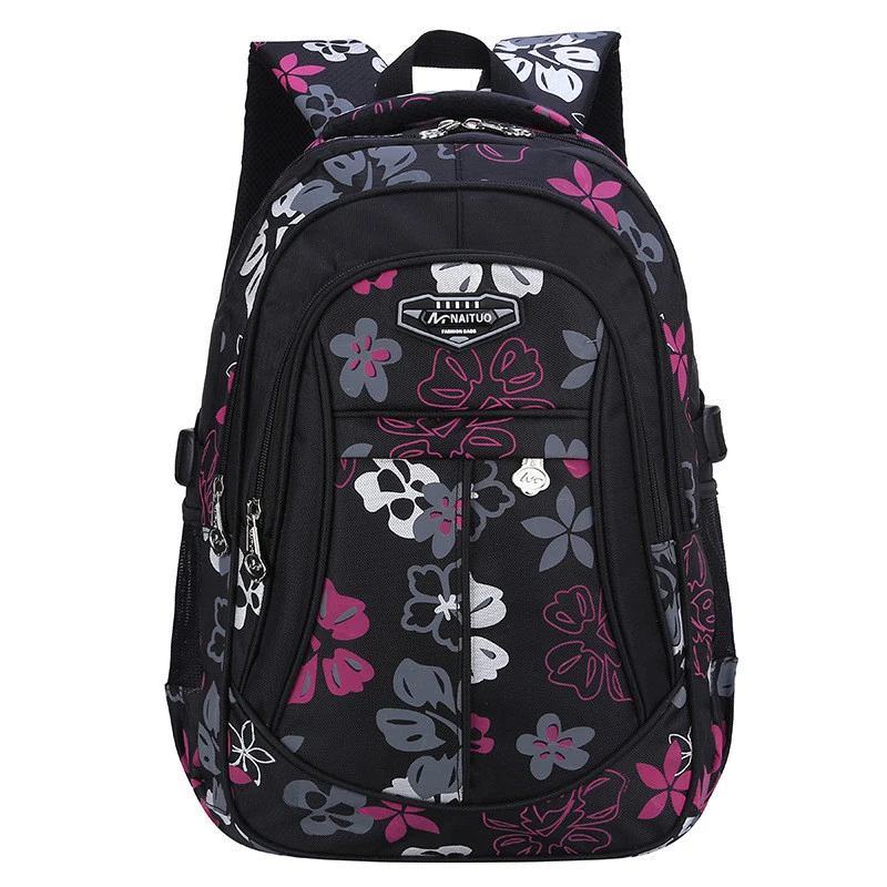Новый Модный цветочный принт большой емкости школьные рюкзаки для девочек