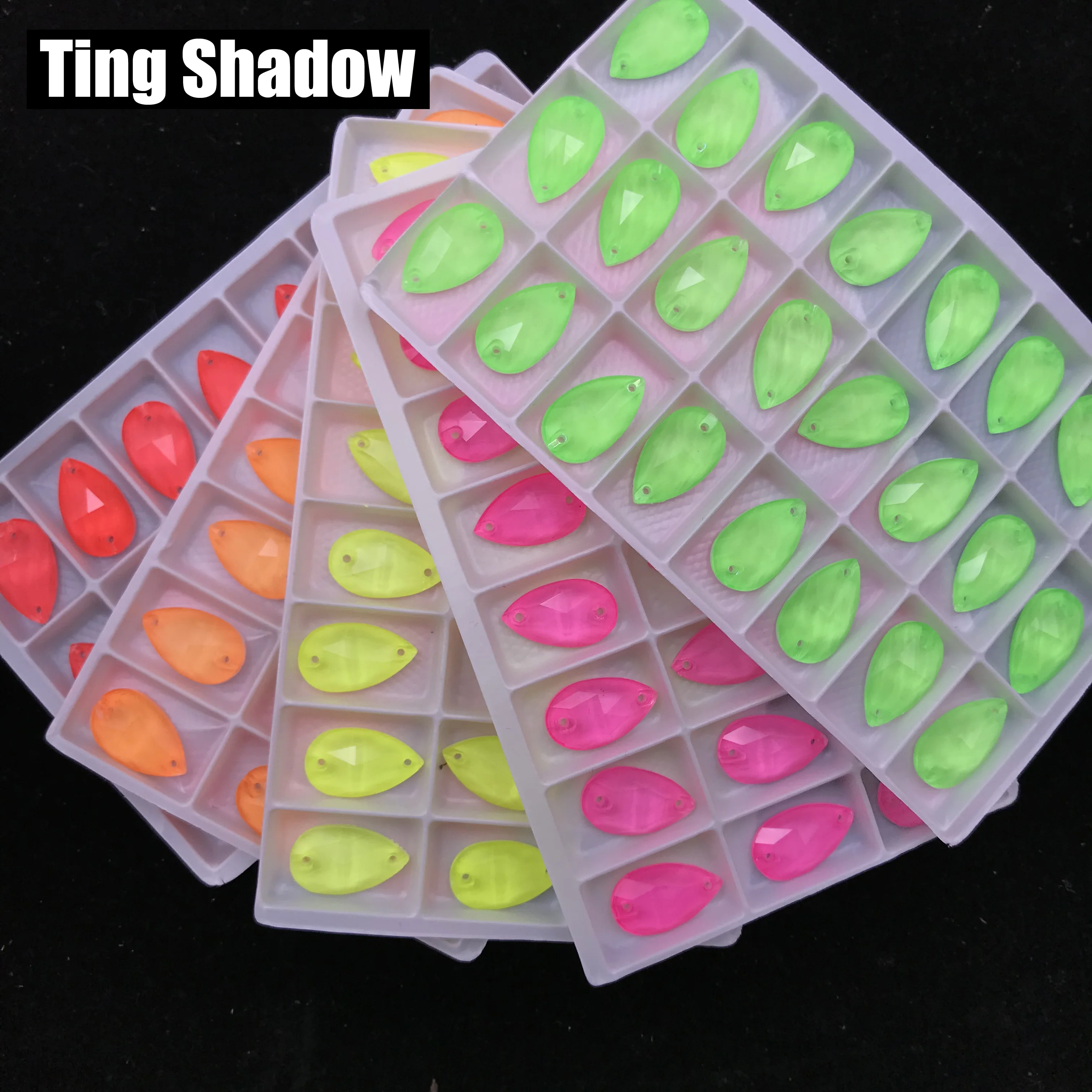 Флуоресцентные кристаллы светящиеся пришить на неоновый зеленый розовый желтый