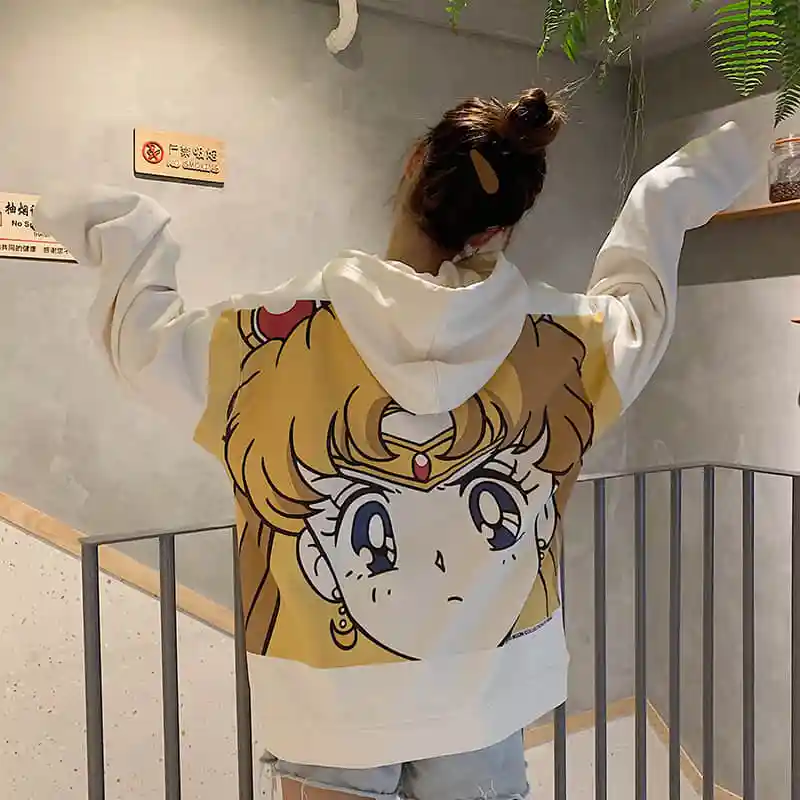 

NiceMix Harajuku Fashion Autumn Women Hoodies Cute Cartoon Print Girls Hoodies Loose Sweatshirt Long Sleeve Pullovers