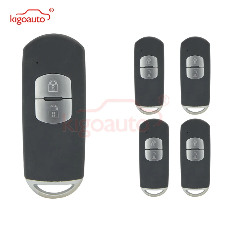 

Kigoauto 5pcs Smart key case car key cover 2 button for 2009 2010 2011 2012 2013 Mazda CX-5 CX-7 3 5 6