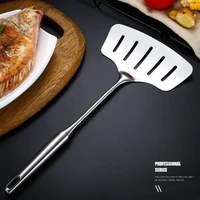 cooking utensils kitchenware stainless steel fish turner wooden handle steak shovel meat spatula restaurant kitchen
